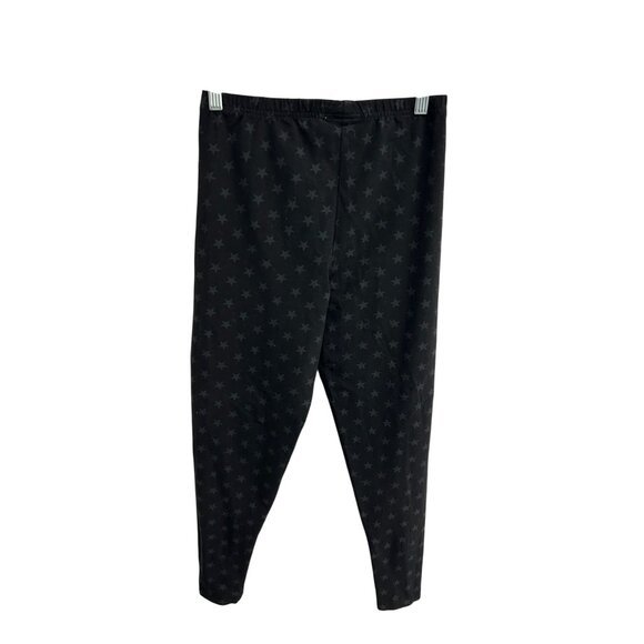 United Cotton Company Pull On Star Print Leggings Black  Gray Sz Medium NWT - Picture 2 of 9